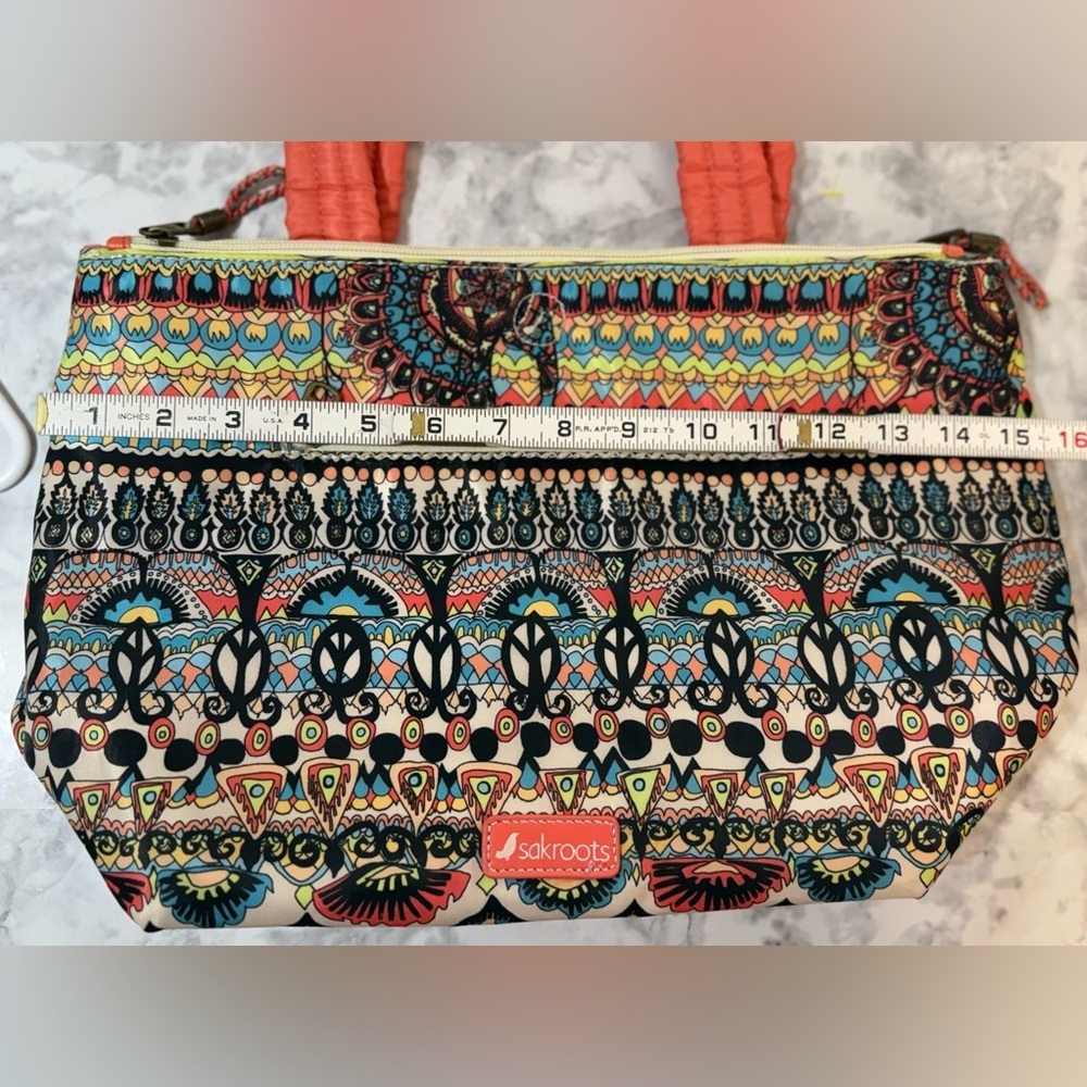 Boho colorful print Sakroots Kota reversible quilted Tote bag - Picture 11 of 16